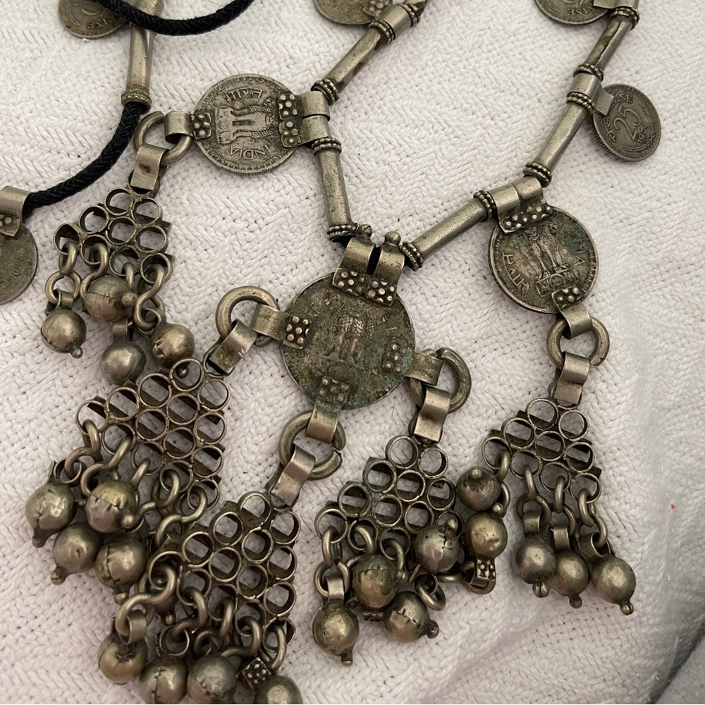Vintage India Rupee Coin Adjustable Necklace